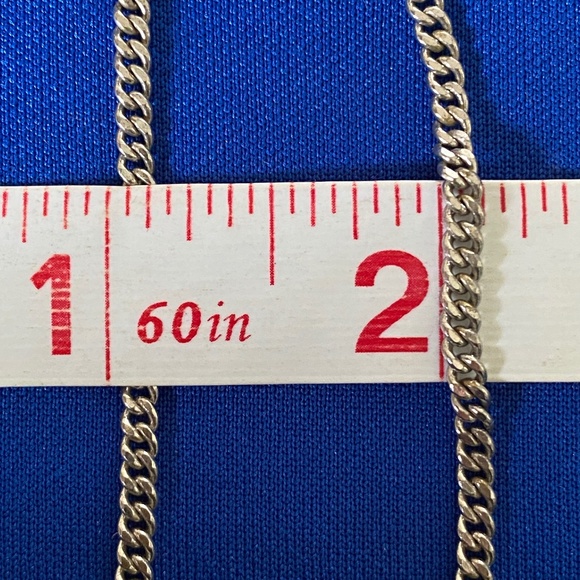 Agem I Sterling Silver Curb Neck Chain 18" - Picture 5 of 16